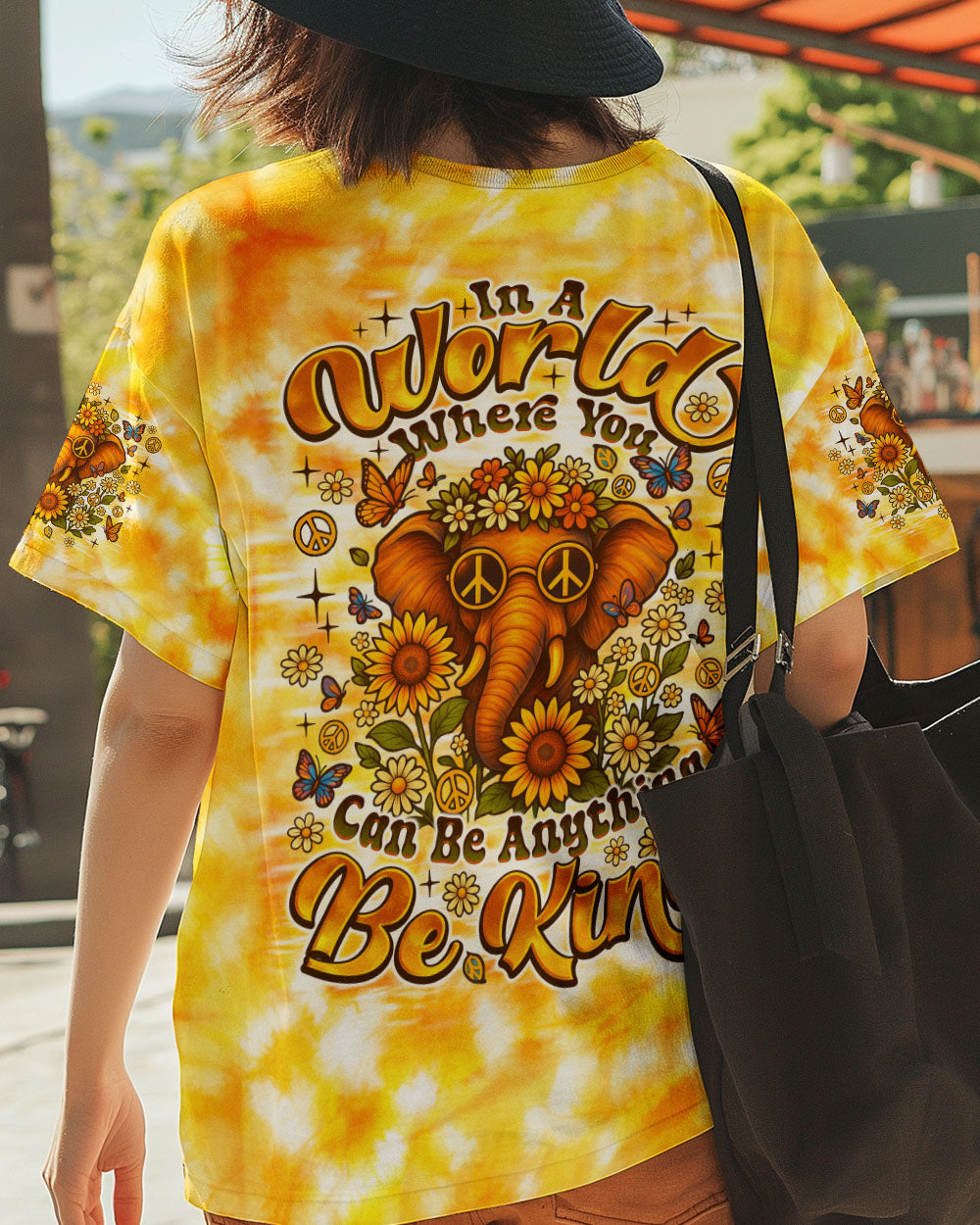 BE KIND ELEPHANT TIE DYE ALL OVER PRINT - TLNO0206252