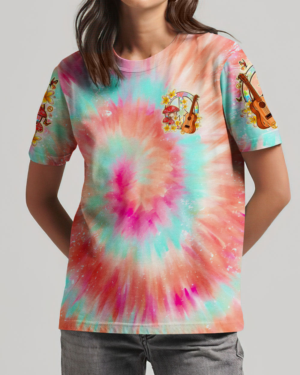 PEACE LOVE ROCK'N ROLL ALL OVER PRINT - TLNO0207241