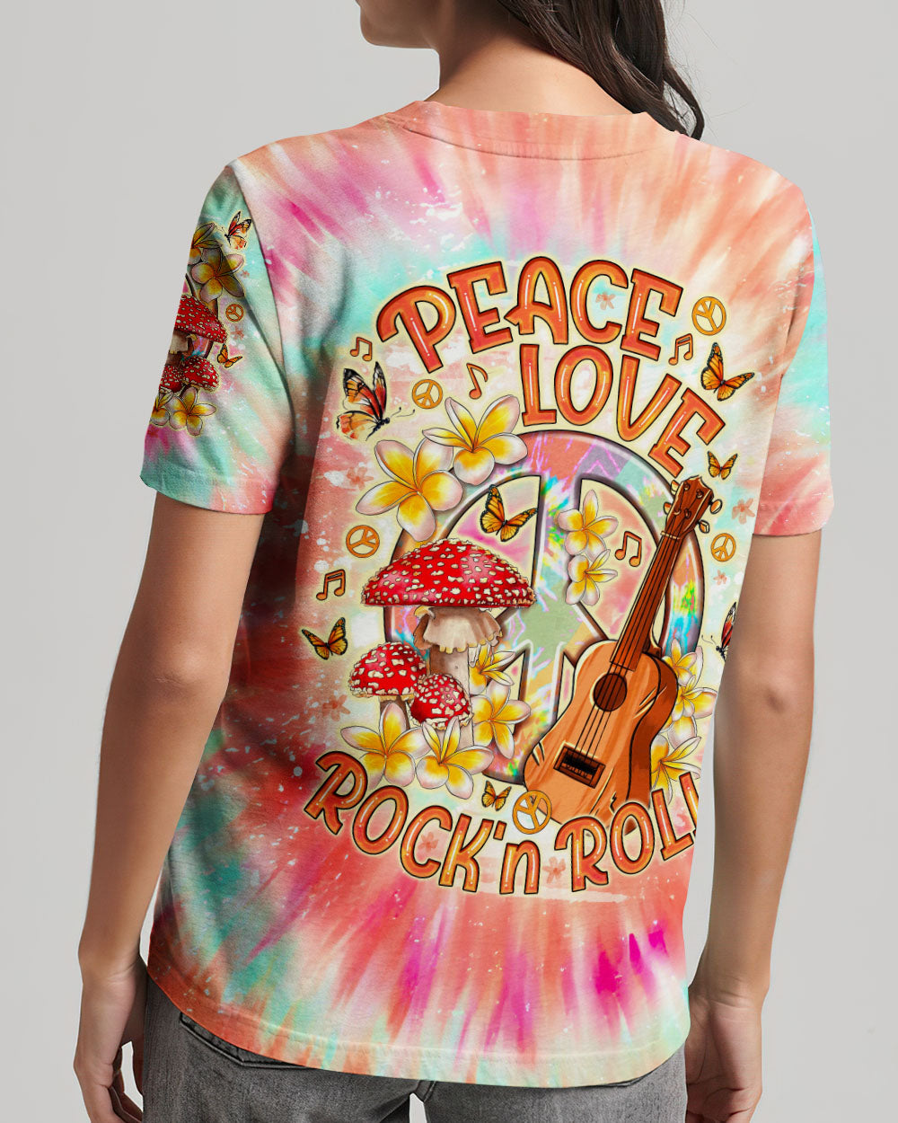 PEACE LOVE ROCK'N ROLL ALL OVER PRINT - TLNO0207241