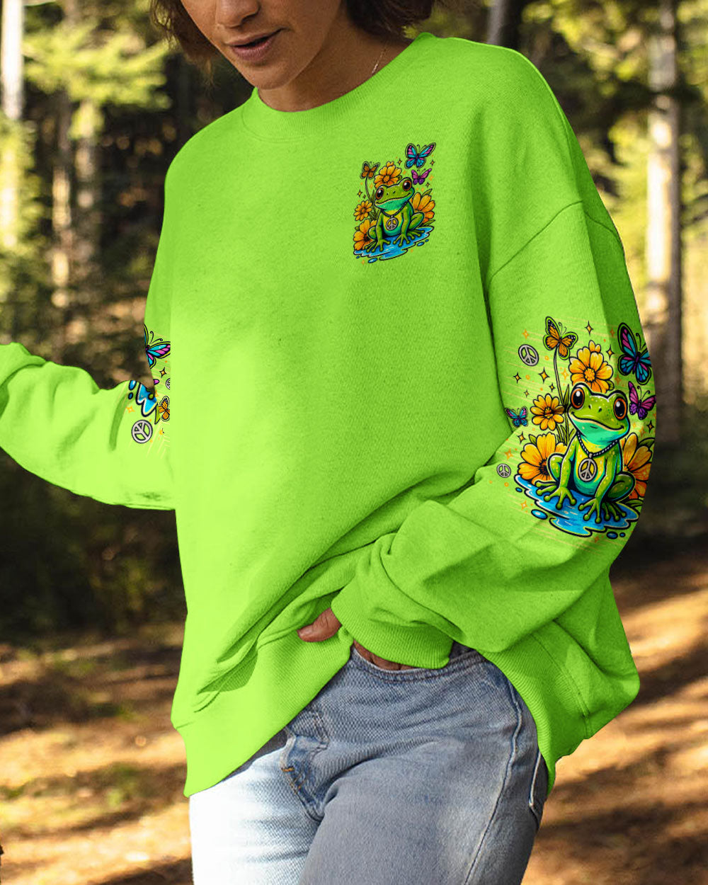 BE YOU THE WORLD WILL ADJUST FROG ALL OVER PRINT - TLNO0210252