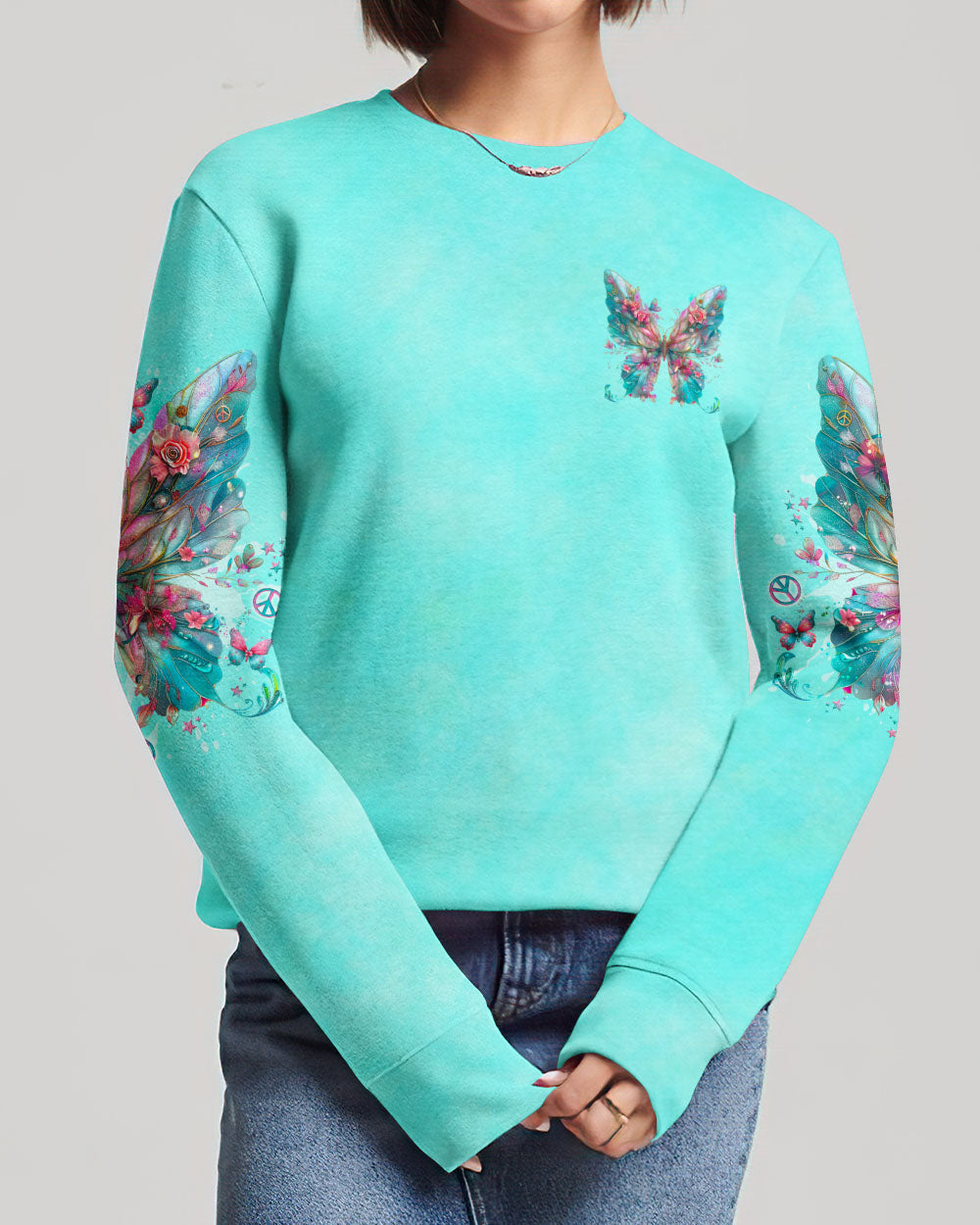 I BELIEVE THERE ARE ANGELS AMONG US BUTTERFLY WINGS ALL OVER PRINT - TLNO0304242