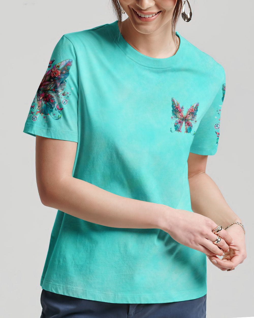 I BELIEVE THERE ARE ANGELS AMONG US BUTTERFLY WINGS ALL OVER PRINT - TLNO0304242
