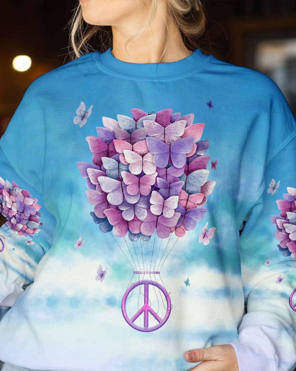 PEACE Y'ALL BUTTERFLY ALL OVER PRINT - TLNO0307231