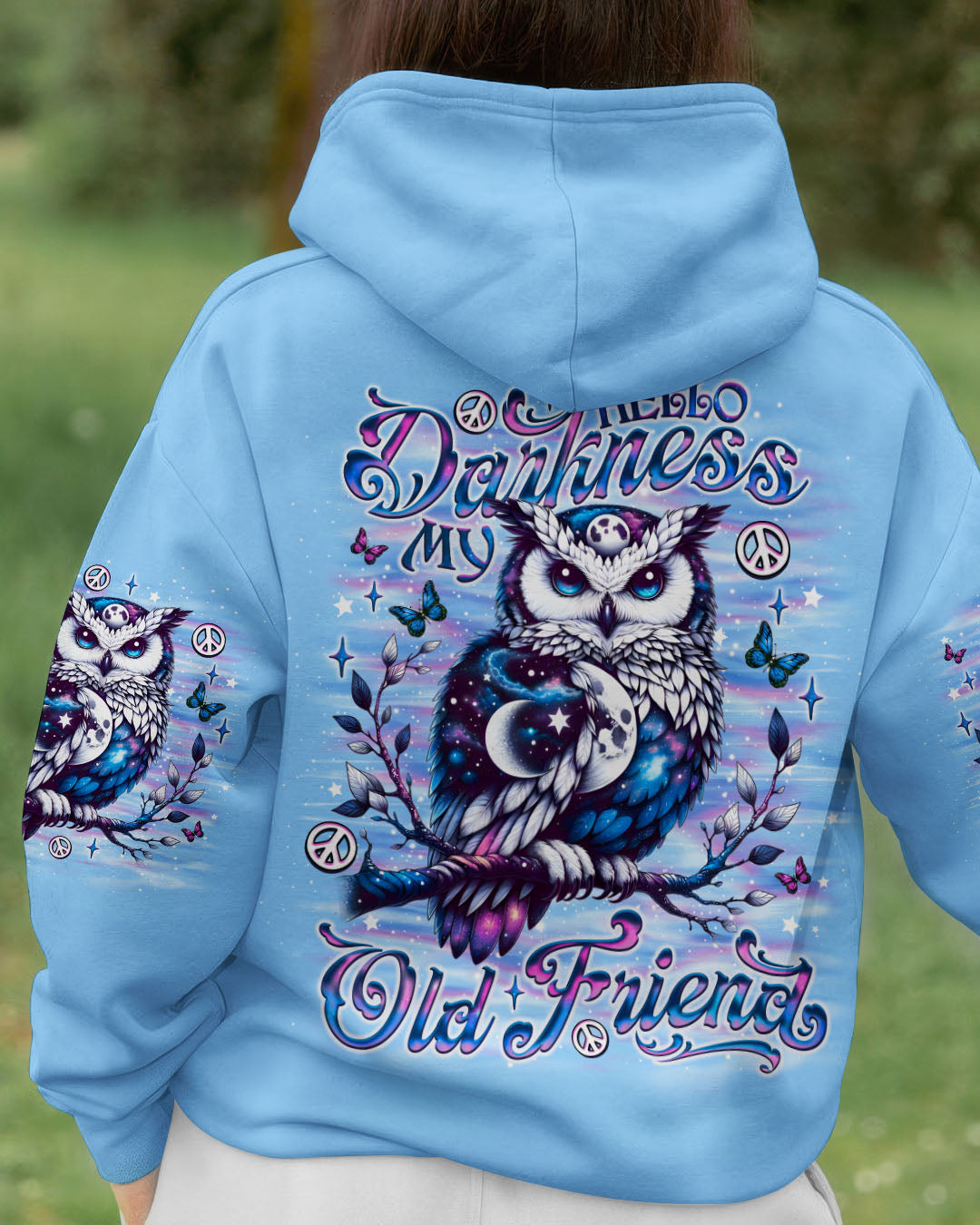 HELLO DARKNESS MY OLD FRIEND OWL ALL OVER PRINT - TLNO0307251