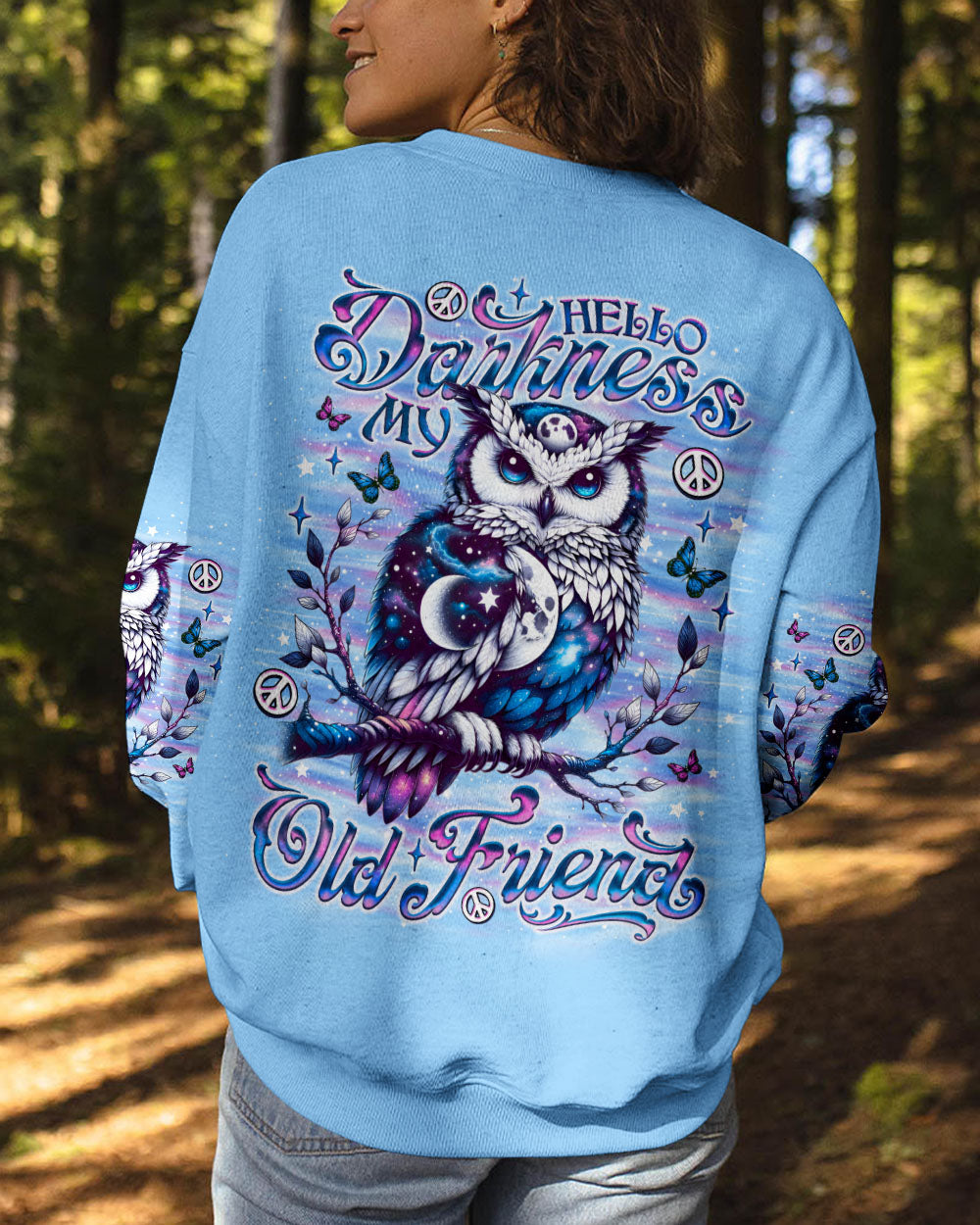 HELLO DARKNESS MY OLD FRIEND OWL ALL OVER PRINT - TLNO0307251