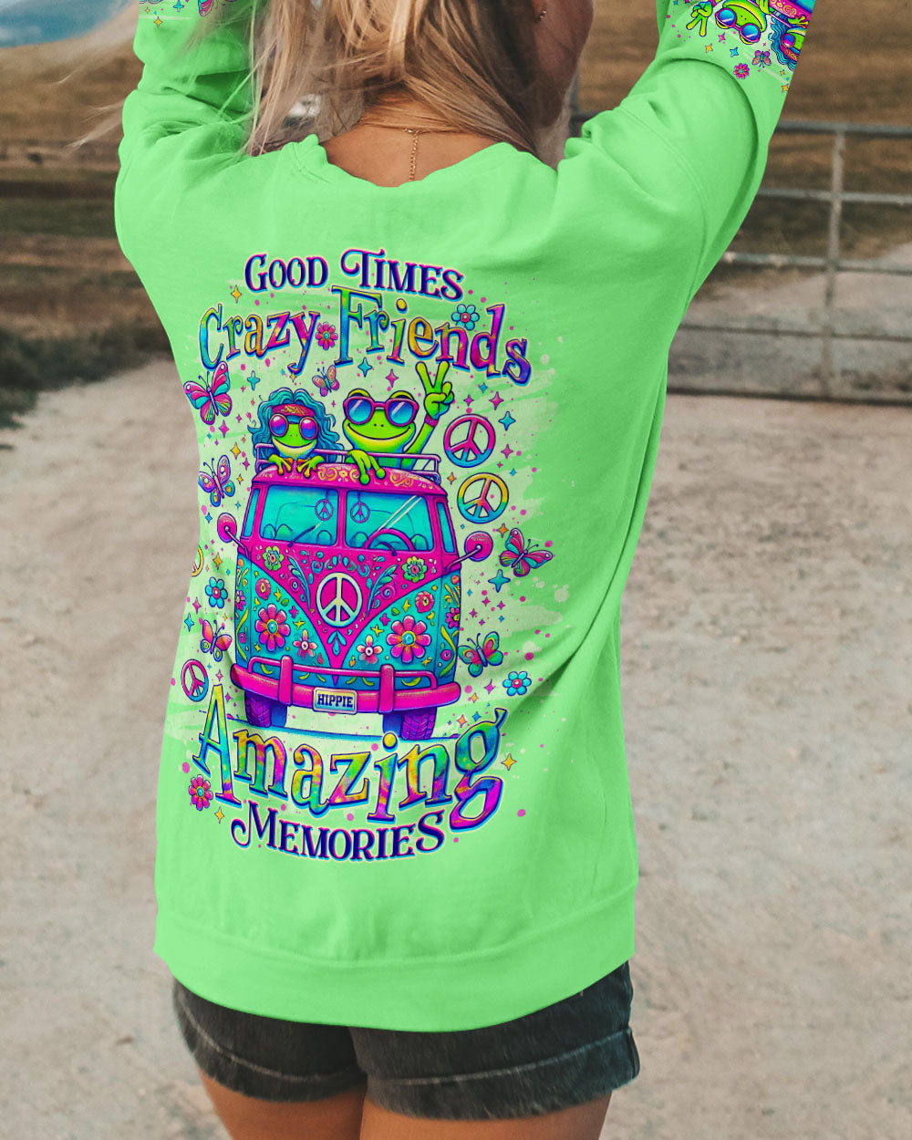 GOOD TIMES CRAZY FRIEND FROG BUS ALL OVER PRINT - TLNO0310241