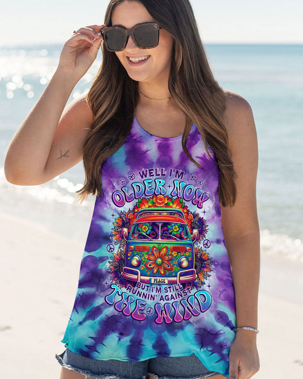 RUNNING AGAINST THE WIND CAR TIE DYE ALL OVER PRINT - TLNO0402251