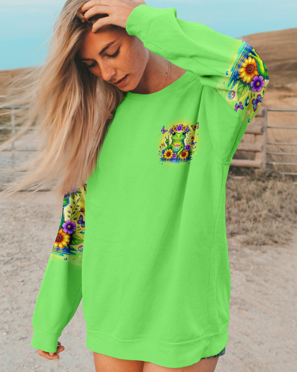BE YOU THE WORLD WILL ADJUST FROG  ALL OVER PRINT  - TLNO0403253