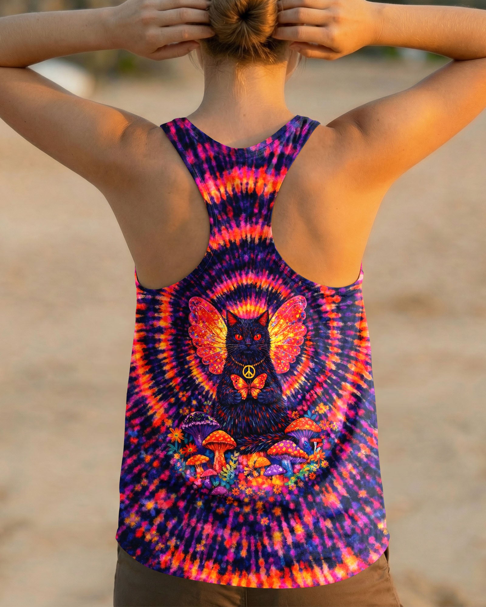 I BELIEVE THERE ARE ANGELS AMONG US CAT SWIRL ALL OVER PRINT - TLNO0403261