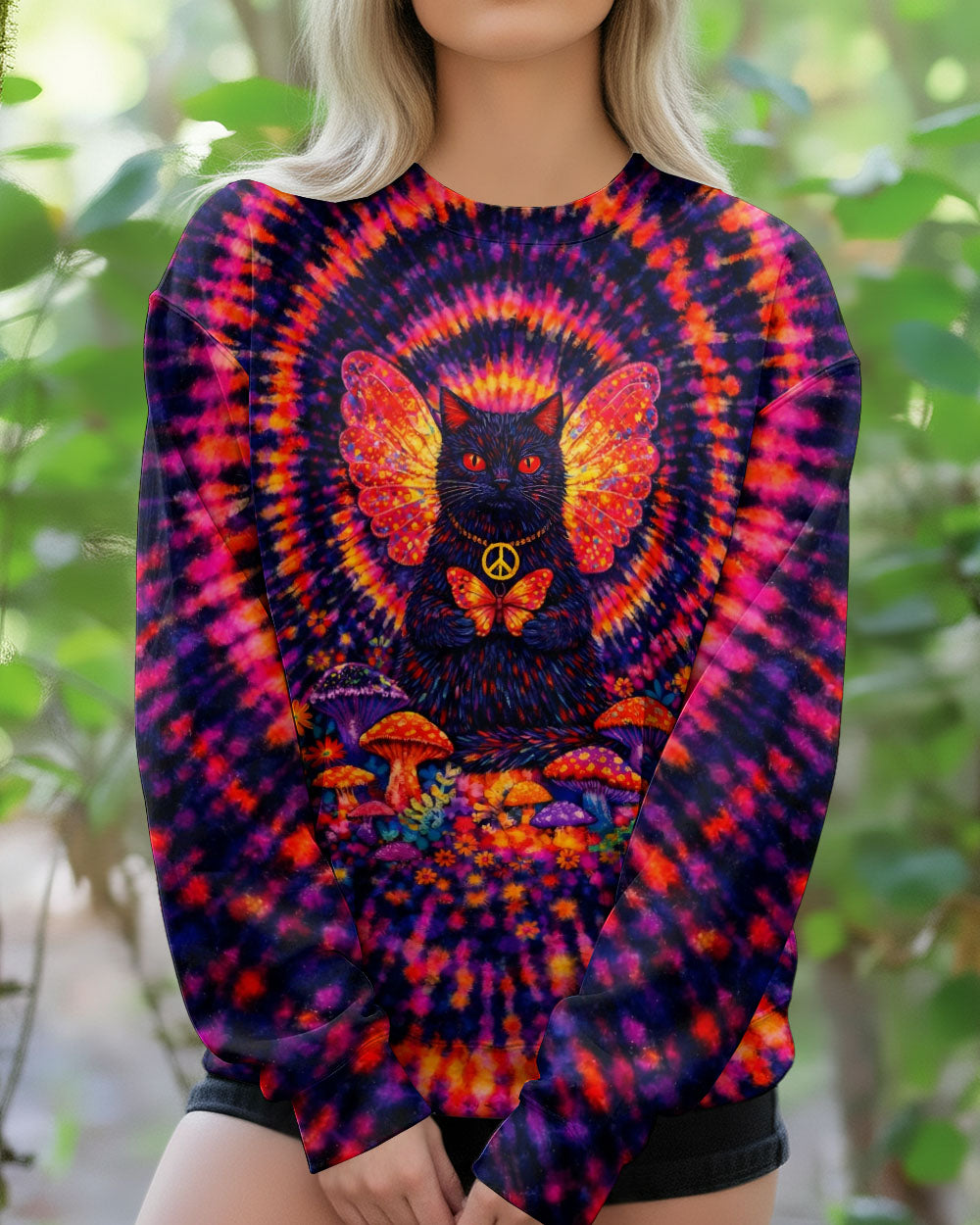 I BELIEVE THERE ARE ANGELS AMONG US CAT SWIRL ALL OVER PRINT - TLNO0403261