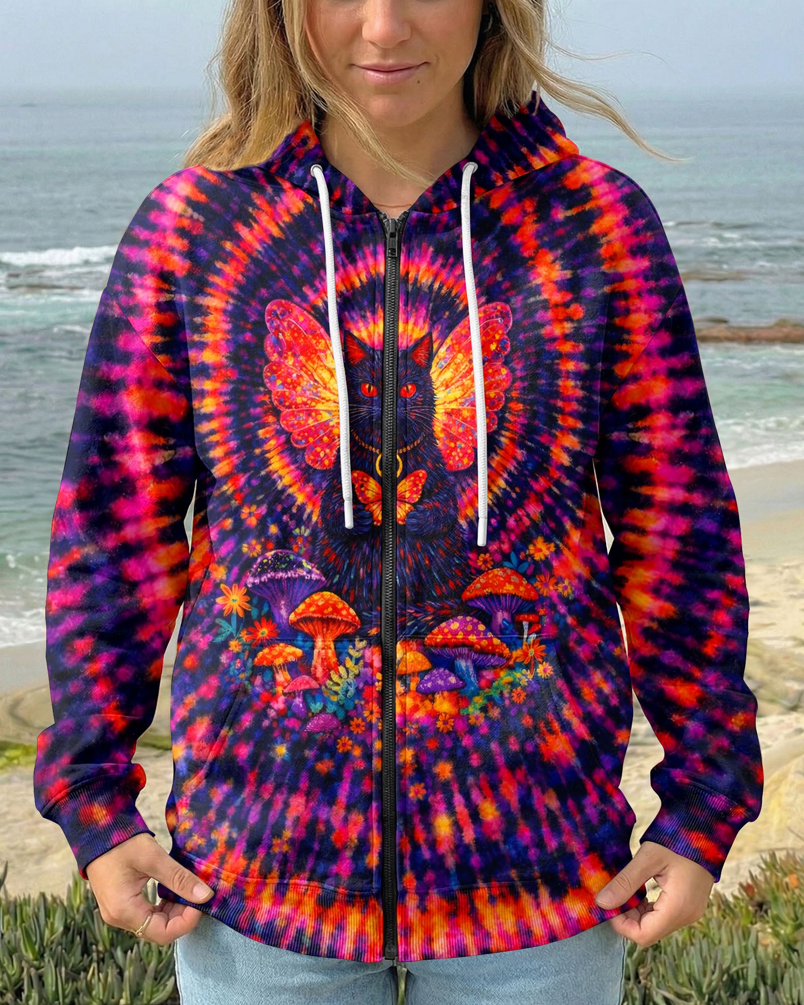I BELIEVE THERE ARE ANGELS AMONG US CAT SWIRL ALL OVER PRINT - TLNO0403261