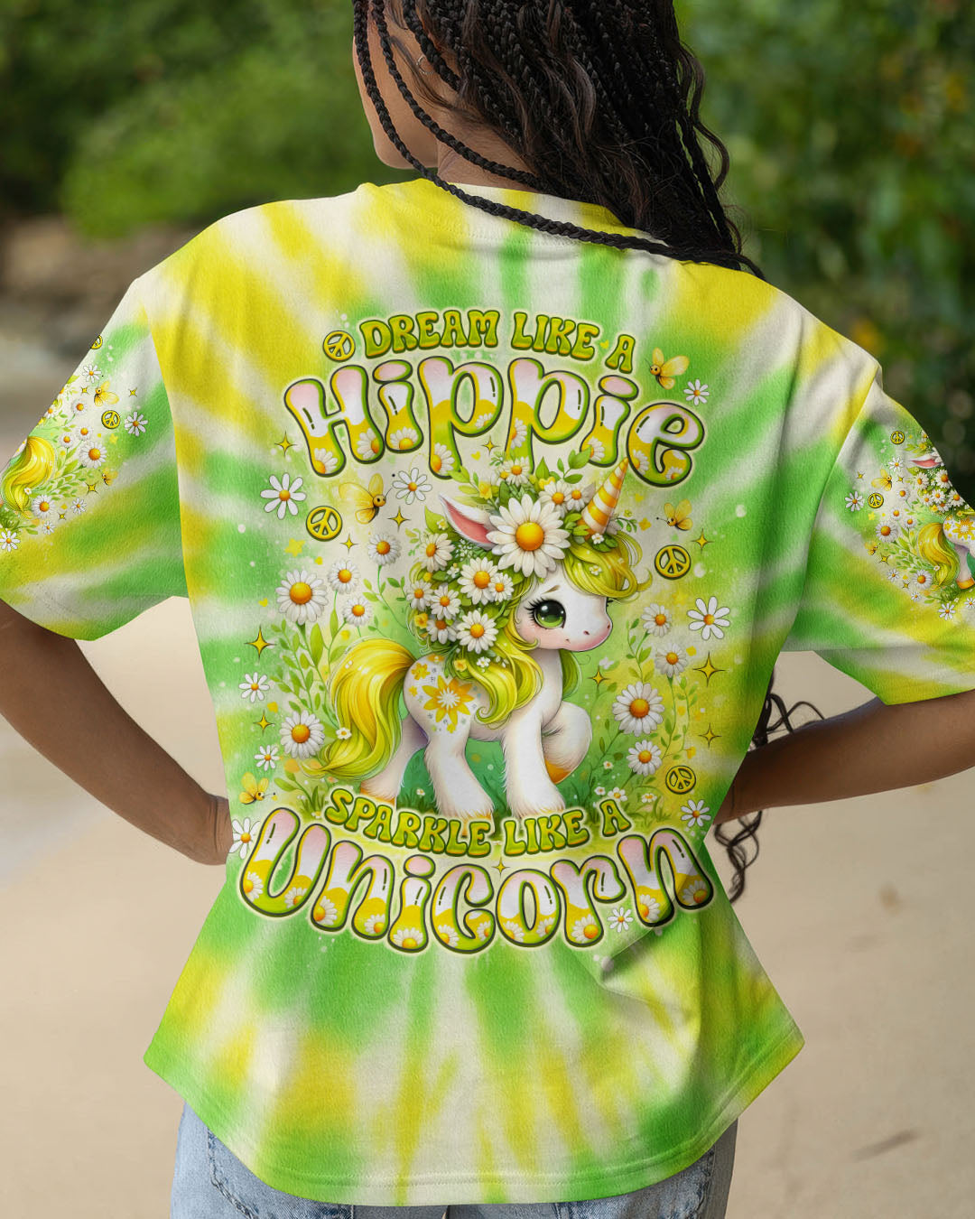 SPARKLE LIKE A UNICORN TIE DYE ALL OVER PRINT - TLNO0407251