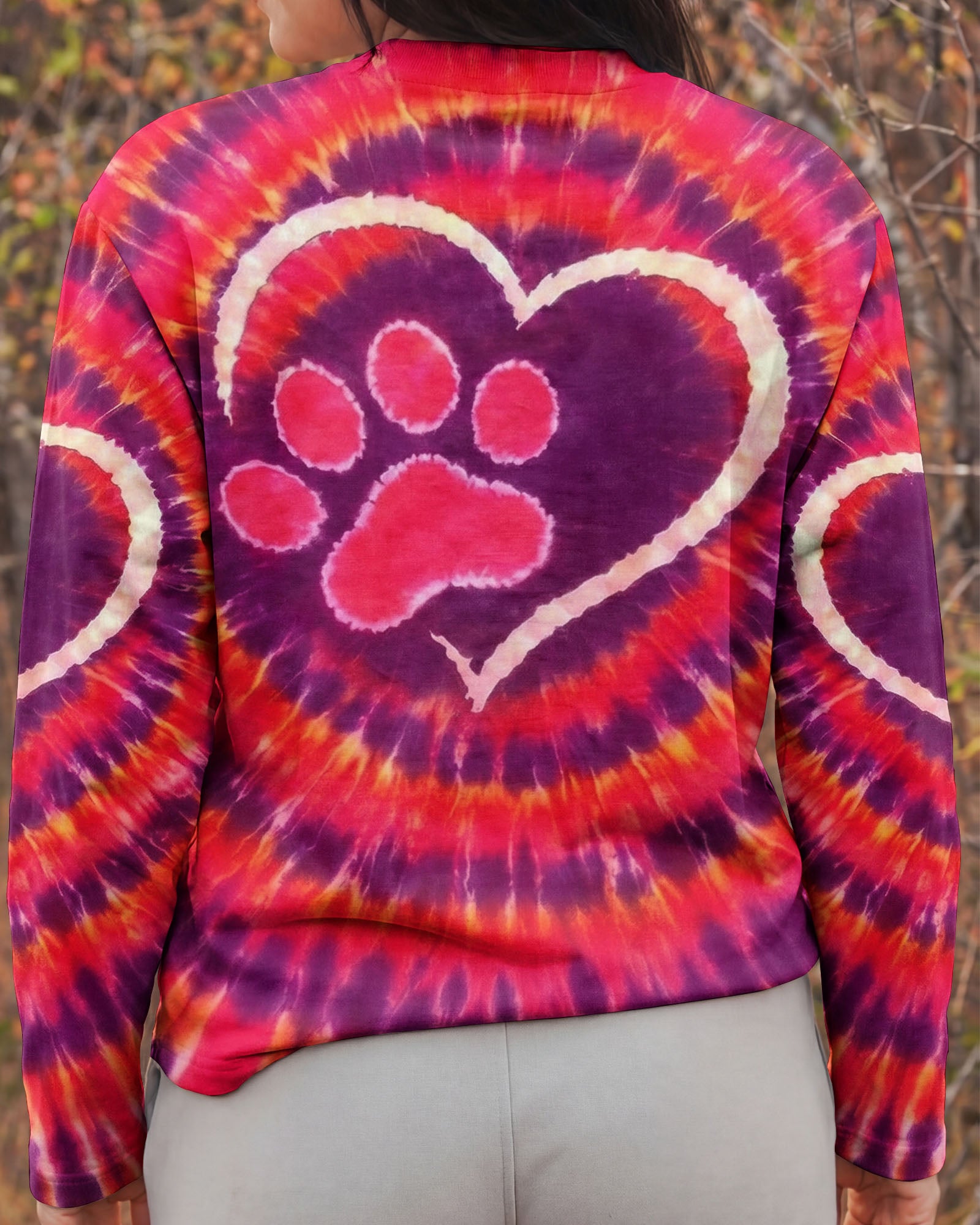 PAW PRINT HEART SWIRL ALL OVER PRINT  - TLNO0501262