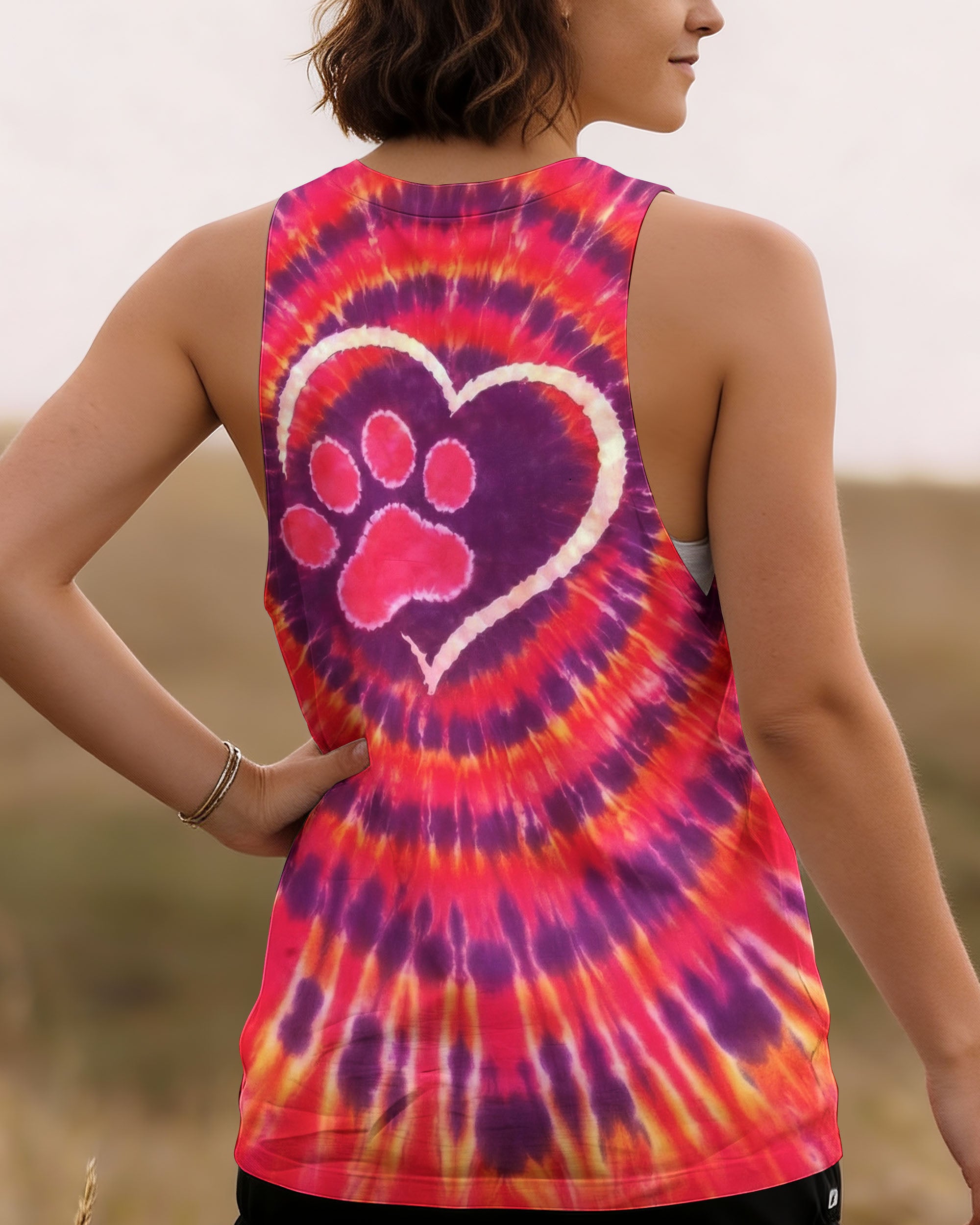 PAW PRINT HEART SWIRL ALL OVER PRINT  - TLNO0501262