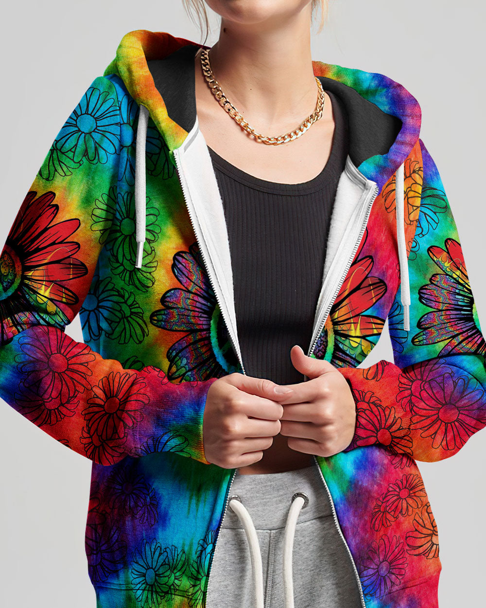 PEACE Y'ALL DAISY TIE DYE ALL OVER PRINT - TLNO0507232