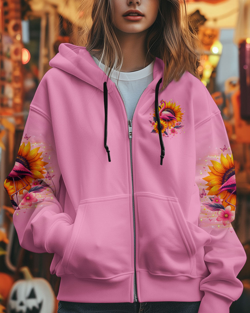 BE YOU THE WORLD WILL ADJUST FLAMINGO ALL OVER PRINT - TLNO0601251