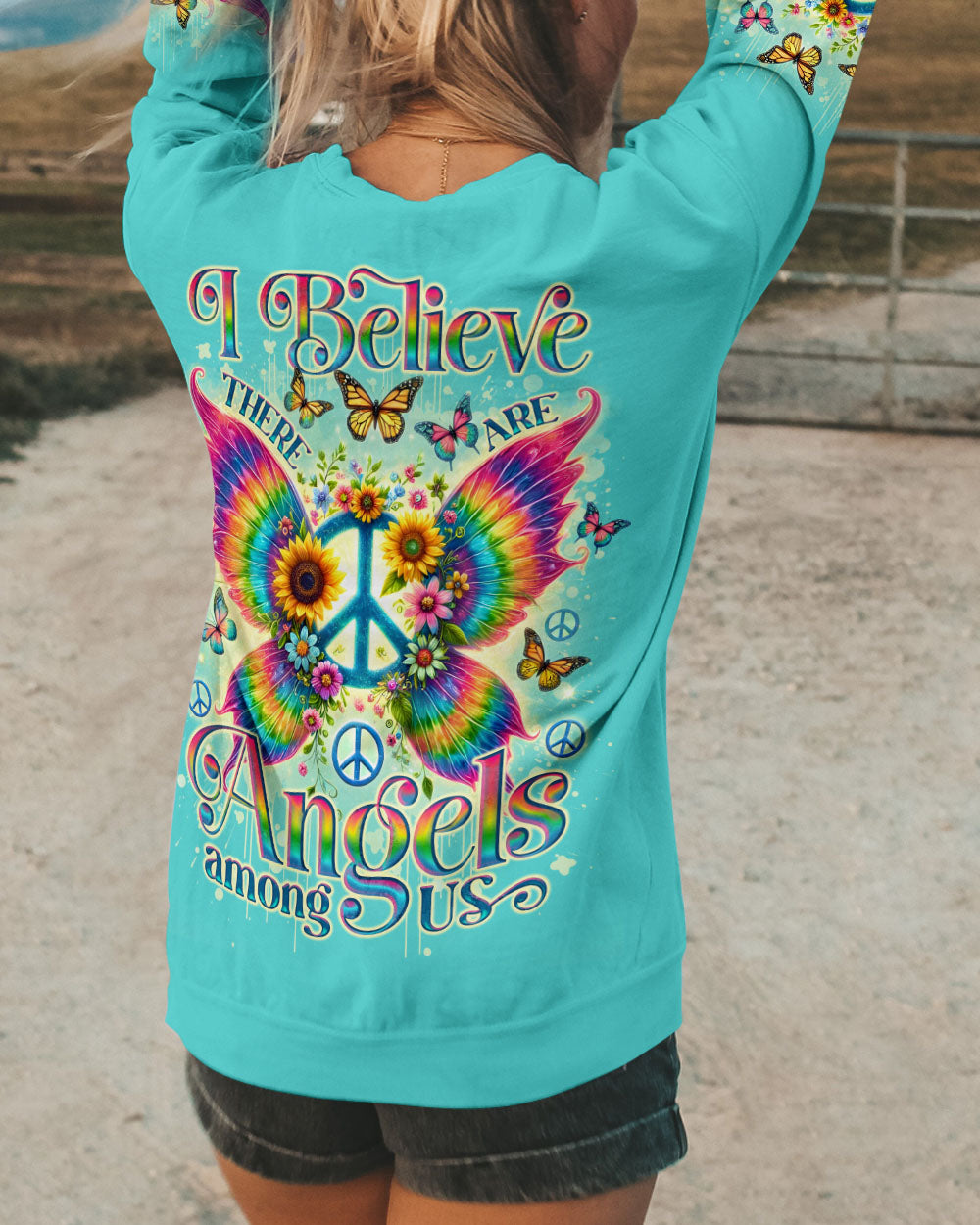 I BELIEVE THERE ARE ANGELS AMONG US WINGS ALL OVER PRINT - TLNO0603252
