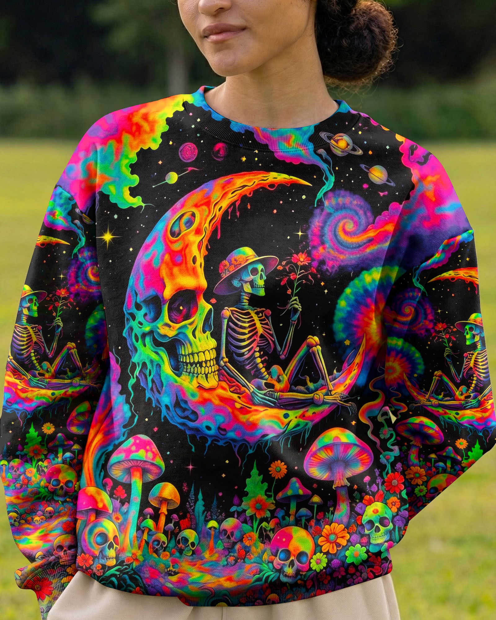 HIPPIE SKULL PSYCHEDELIC  ALL OVER PRINT  - TLNO0604261