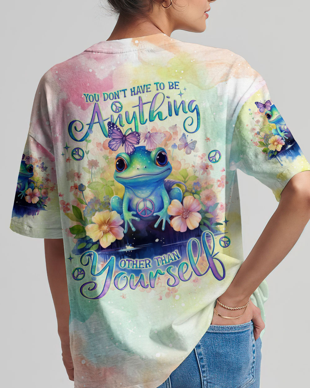YOU DON'T HAVE TO BE ANYTHING FROG ALL OVER PRINT - TLNO0612231