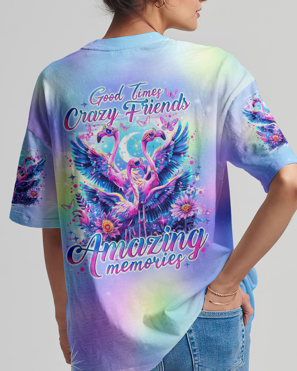 GOOD TIMES CRAZY FRIEND FLAMINGO ALL OVER PRINT - TLNO0705242