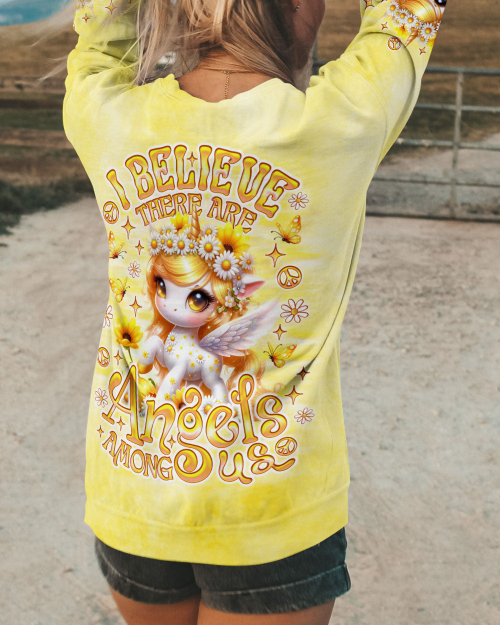 I BELIEVE THERE ARE ANGELS AMONG US UNICORN ALL OVER PRINT - TLNO0707251