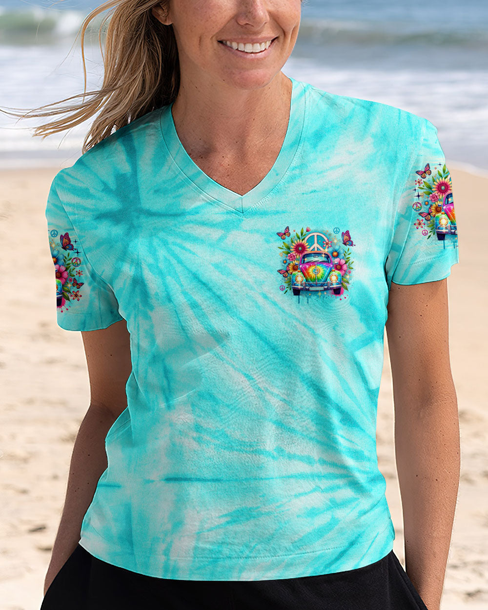 DON'T KNOW WHERE I'M GOING HIPPIE BUS TIE DYE  ALL OVER PRINT - TLNO0804253