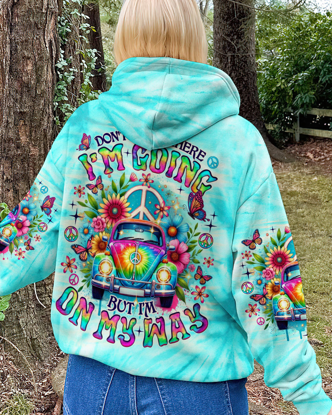 DON'T KNOW WHERE I'M GOING HIPPIE BUS TIE DYE  ALL OVER PRINT - TLNO0804253