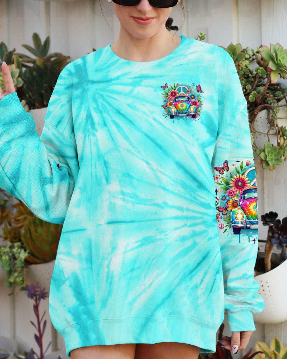DON'T KNOW WHERE I'M GOING HIPPIE BUS TIE DYE  ALL OVER PRINT - TLNO0804253