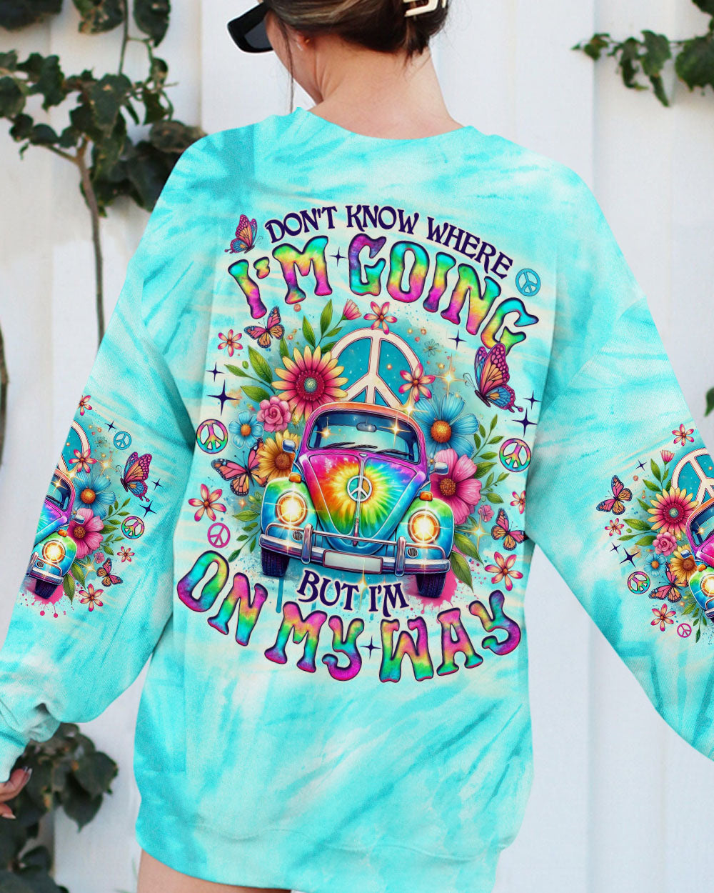 DON'T KNOW WHERE I'M GOING HIPPIE BUS TIE DYE  ALL OVER PRINT - TLNO0804253
