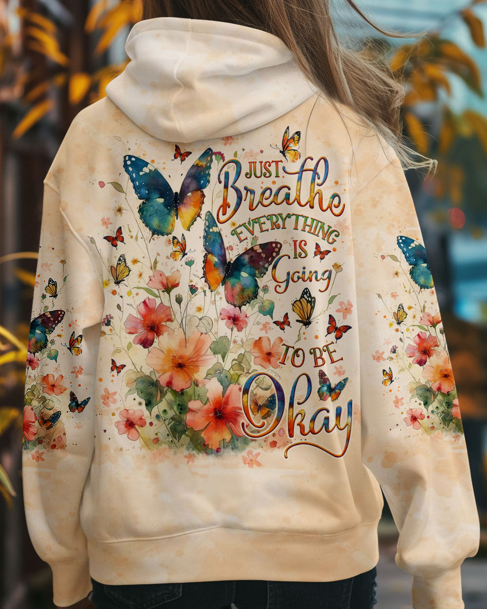 JUST BREATHE BUTTERFLY ALL OVER PRINT - TLNO0810242