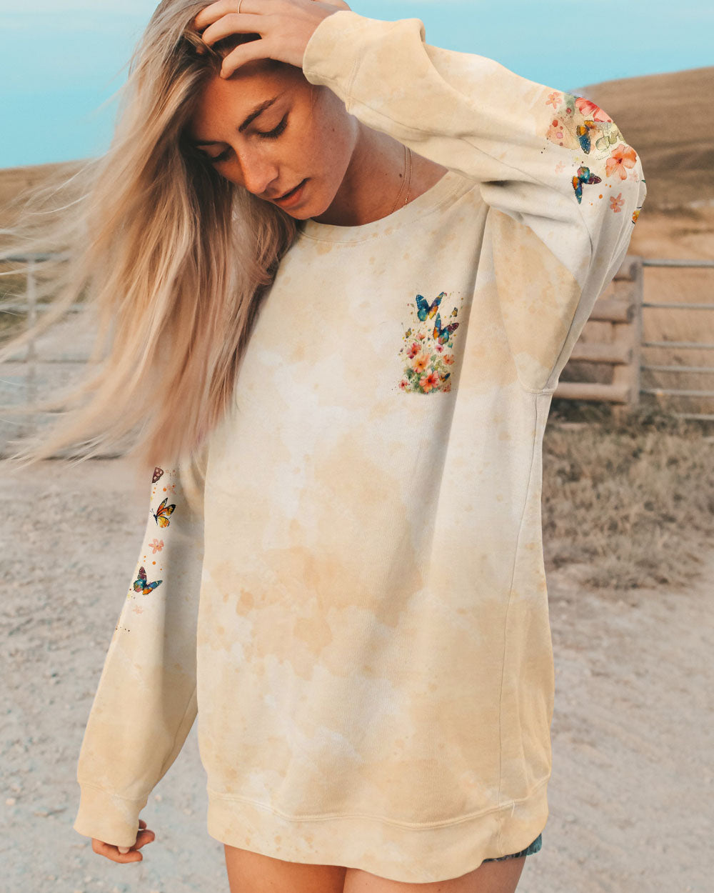 JUST BREATHE BUTTERFLY ALL OVER PRINT - TLNO0810242