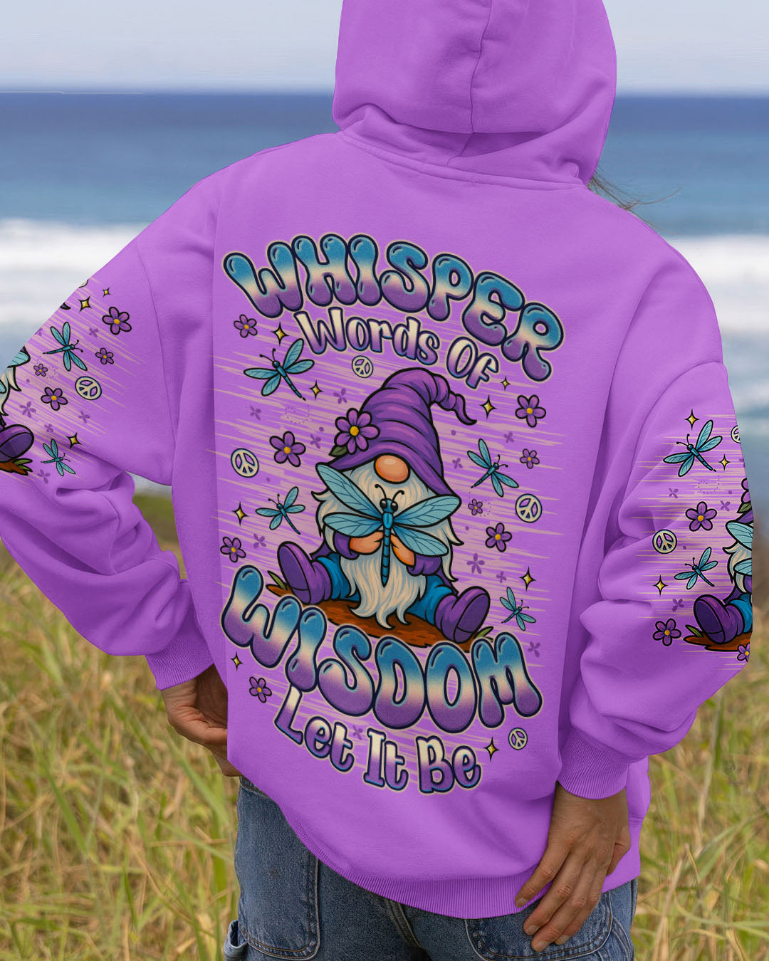 WHISPER WORDS OF WISDOM LET IT BE GNOME ALL OVER PRINT  - TLNO0811252