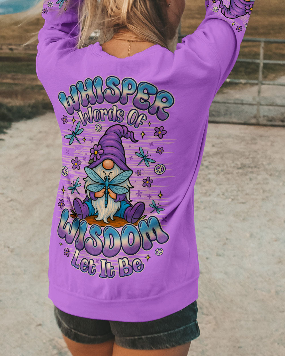 WHISPER WORDS OF WISDOM LET IT BE GNOME ALL OVER PRINT  - TLNO0811252