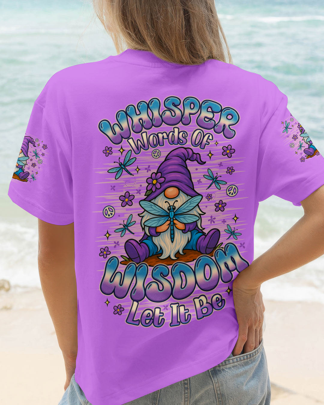 WHISPER WORDS OF WISDOM LET IT BE GNOME ALL OVER PRINT  - TLNO0811252