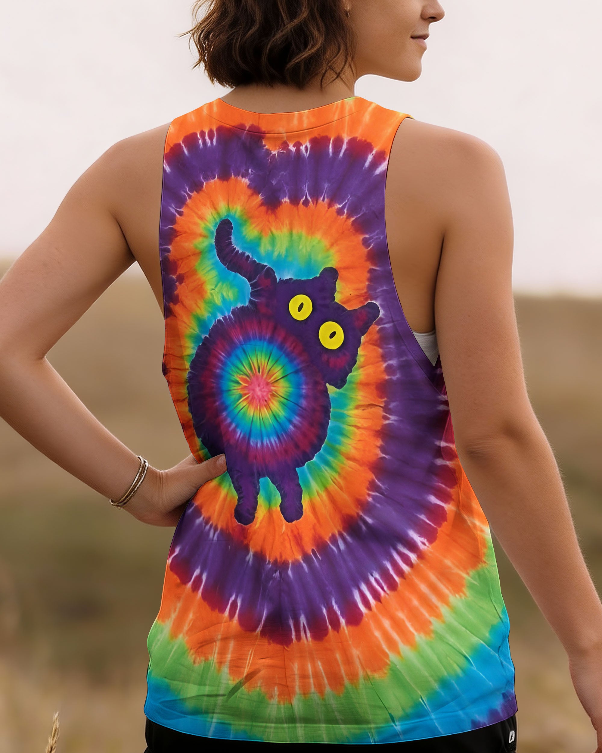 FUNNY CAT SWIRL ALL OVER PRINT - TLNO0901261