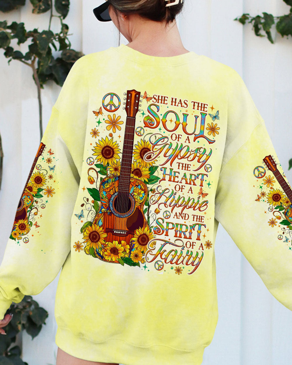 SPIRIT OF A FAIRY GUITAR SUNFLOWER ALL OVER PRINT   - TLNO0904253