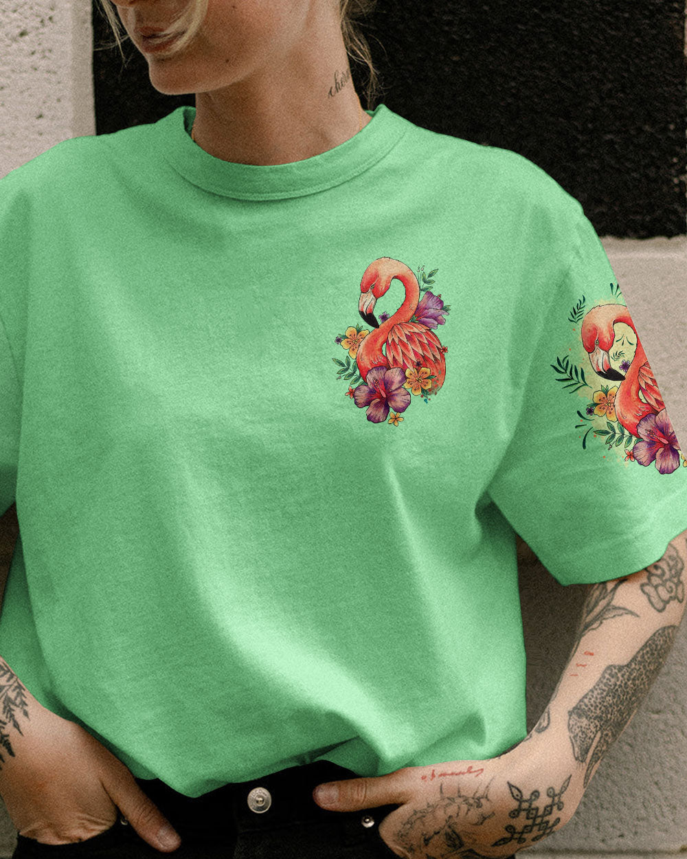 WHY FIT IN FLAMINGO ALL OVER PRINT - TLNO0906231