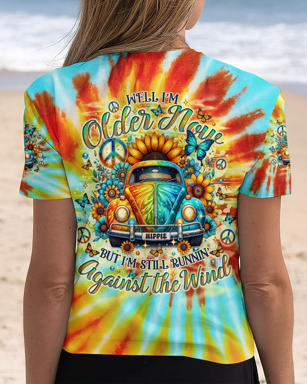RUNNING AGAINST THE WIND CAR TIE DYE ALL OVER PRINT - TLNO1002253