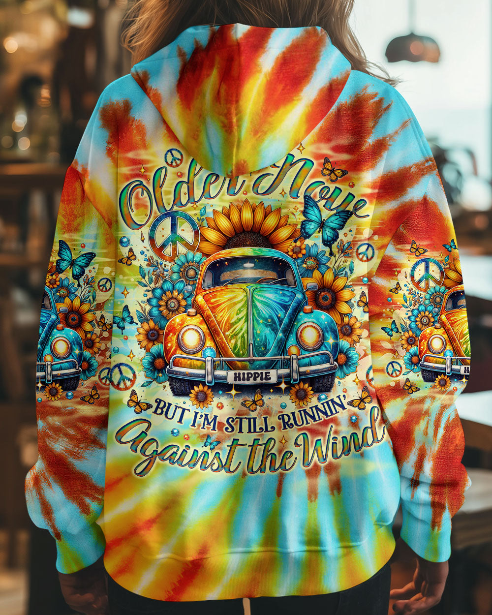 RUNNING AGAINST THE WIND CAR TIE DYE ALL OVER PRINT - TLNO1002253