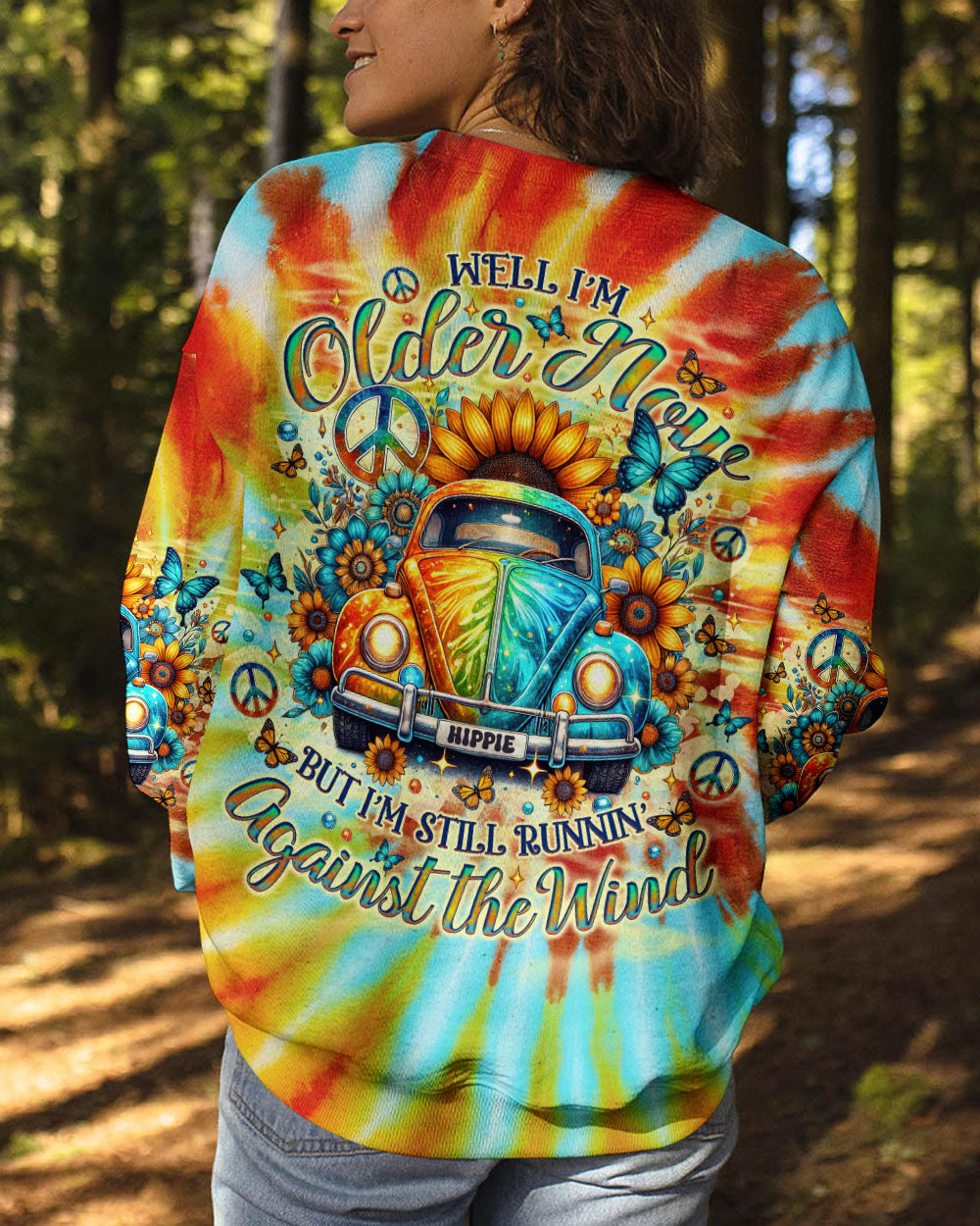 RUNNING AGAINST THE WIND CAR TIE DYE ALL OVER PRINT - TLNO1002253