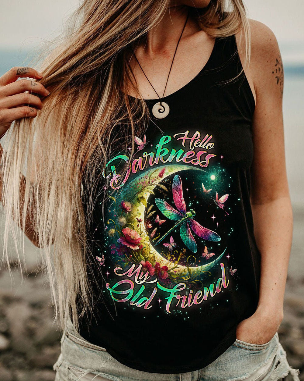 HELLO DARKNESS MY OLD FRIEND DRAGONFLY ALL OVER PRINT - TLNO1112231