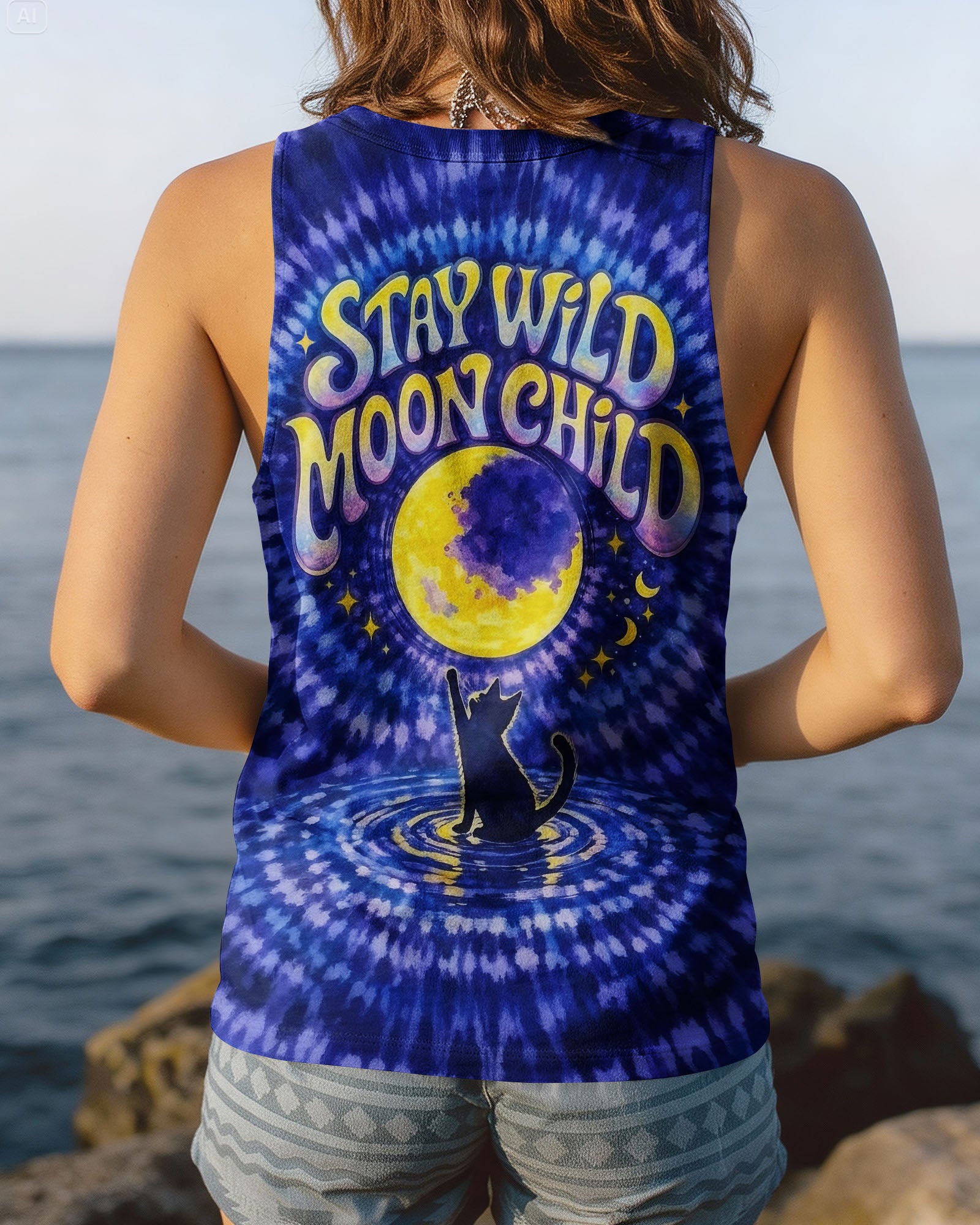 STAY WILD MOON CHILD  MOON CAT ALL OVER PRINT - TLNO1202261