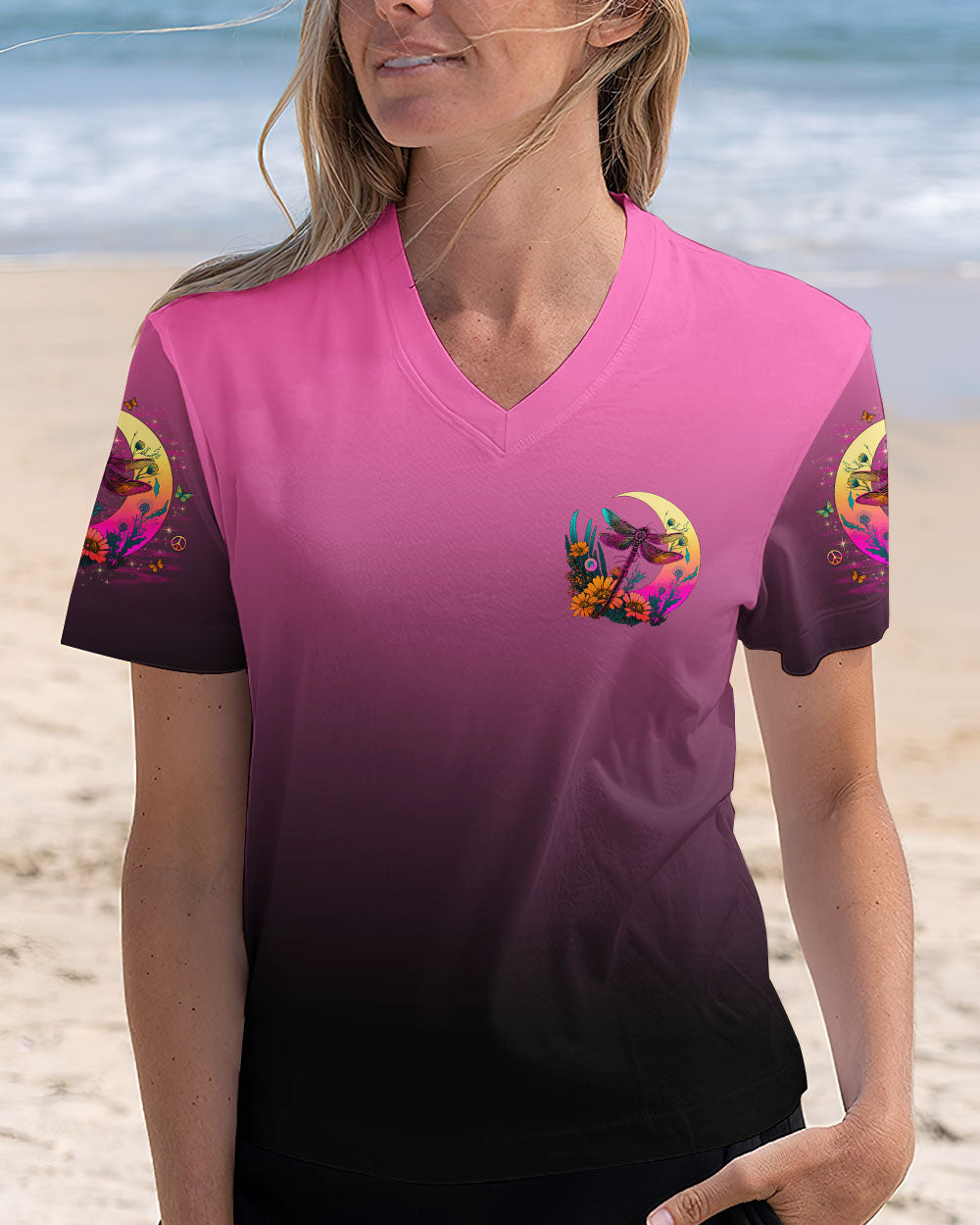 JUST BREATHE DRAGONFLY MOON ALL OVER PRINT  - TLNO1203253