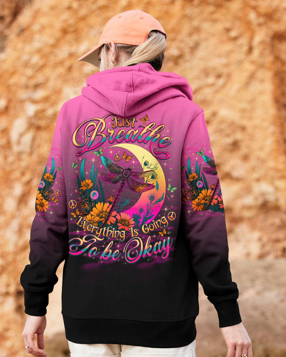 JUST BREATHE DRAGONFLY MOON ALL OVER PRINT  - TLNO1203253