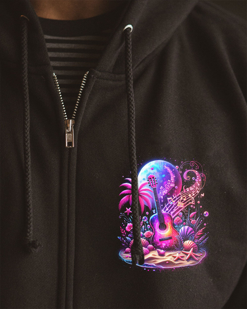 FIND ME WHERE THE MUSIC MEETS THE OCEAN GUITAR ALL OVER PRINT - TLNO1212231