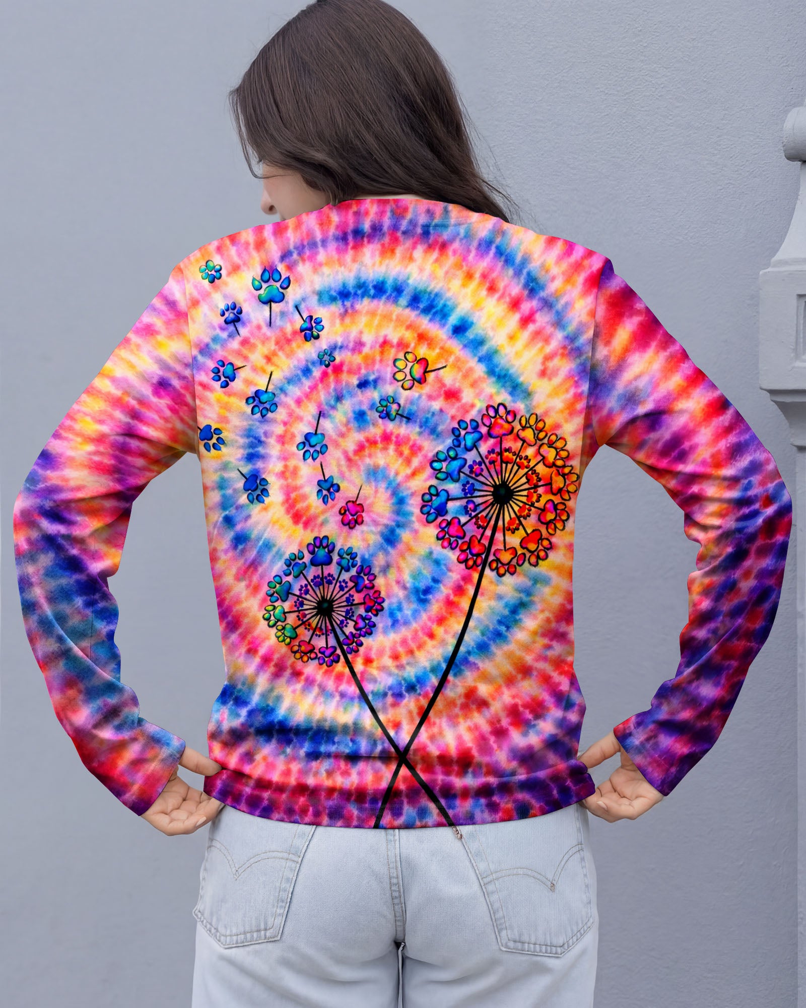 DANDELION PAW PRINT SWIRL ALL OVER PRINT - TLNO1303261