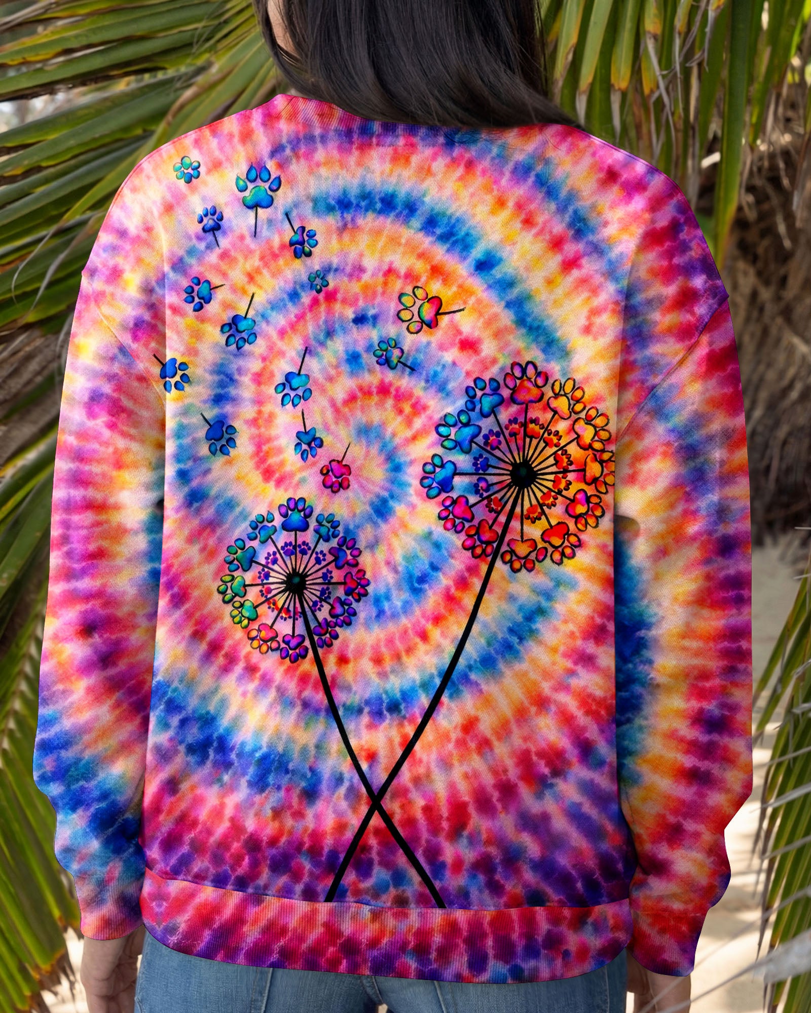 DANDELION PAW PRINT SWIRL ALL OVER PRINT - TLNO1303261