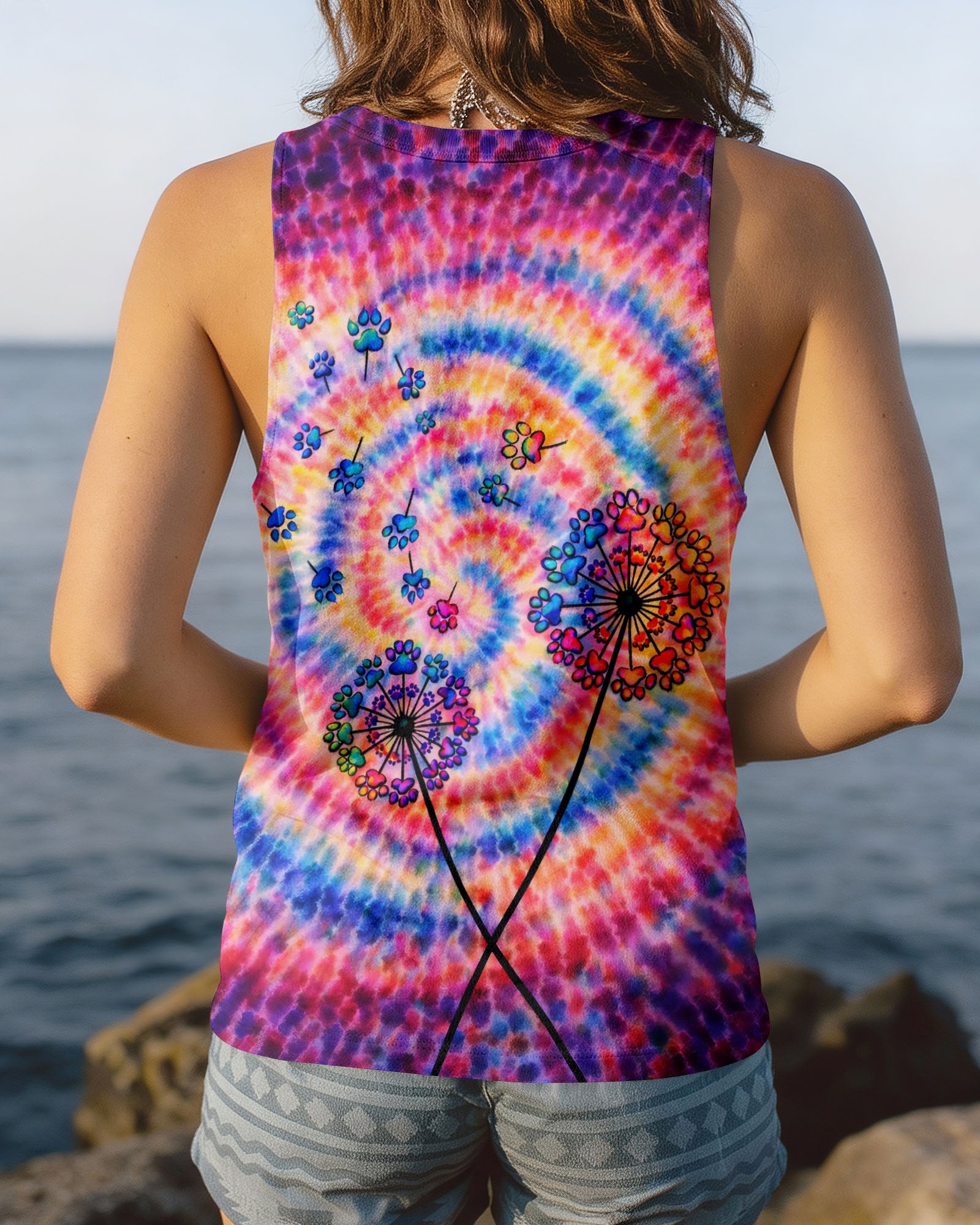 DANDELION PAW PRINT SWIRL ALL OVER PRINT - TLNO1303261