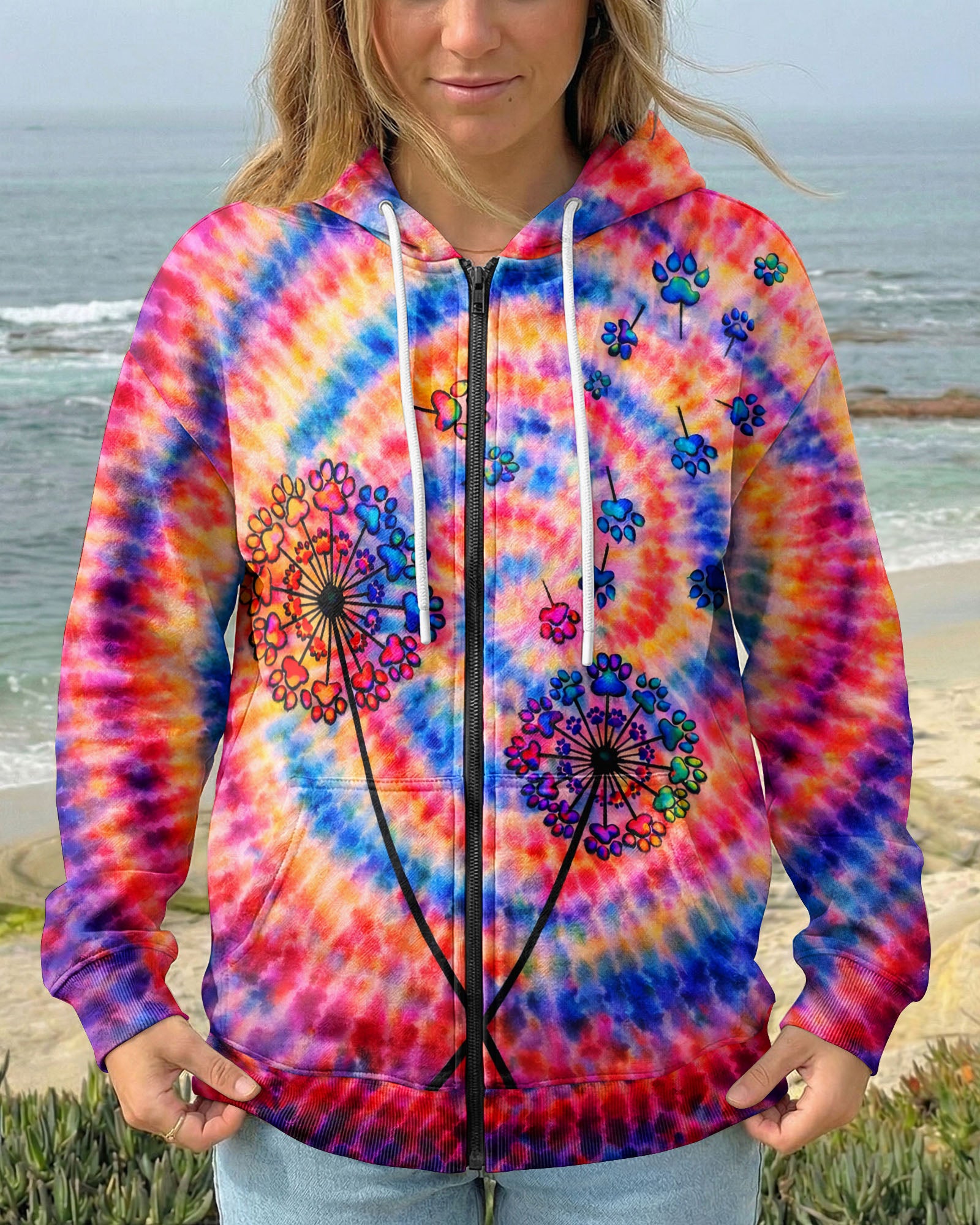 DANDELION PAW PRINT SWIRL ALL OVER PRINT - TLNO1303261