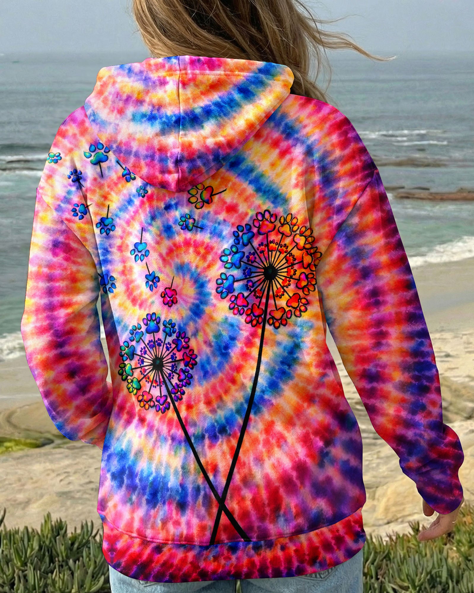 DANDELION PAW PRINT SWIRL ALL OVER PRINT - TLNO1303261
